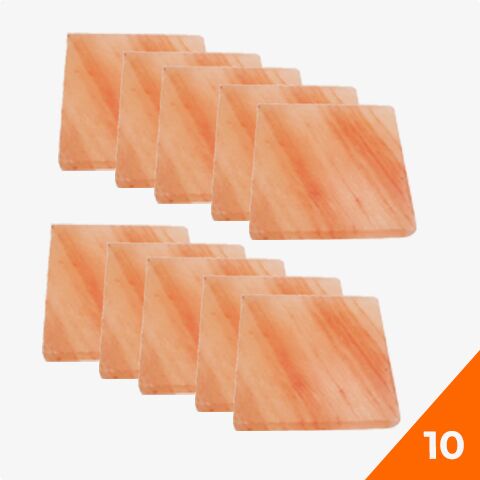 RFS Tradings Pink Himalayan Salt Blocks (8" x 8" x 1") – Pack of 10 RFS Tradings Pink Himalayan Salt Blocks 8x8x1 inch Pack of 10 for cooking, grilling, serving, and wellness use