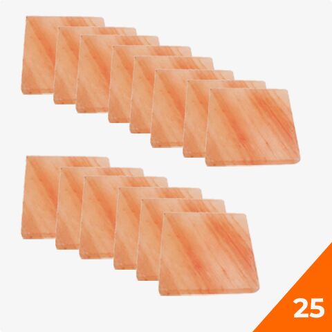 RFS Tradings pink salt blocks 8x8x1 pack of 25 for spa walls, sauna, and wellness interior design