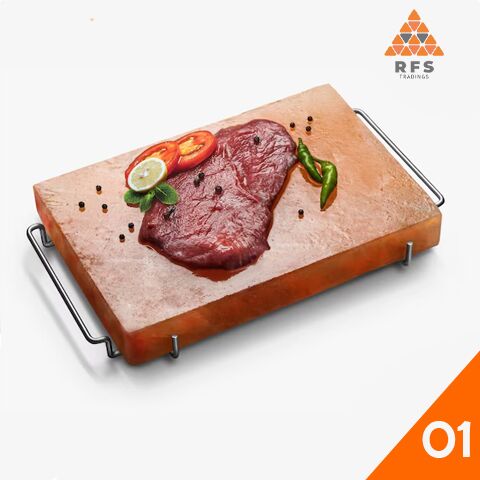 Wholesale Himalayan pink salt cooking block 8x12x1.5 for grilling, searing, and food preparation use